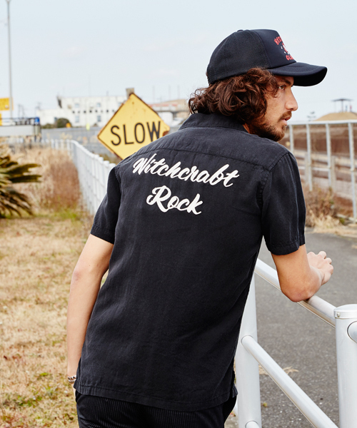 HYSTERIC GLAMOUR（ヒステリックグラマー）の「WITCHCRAFT ROCK刺繍 ボーリングSH（シャツ/ブラウス・メンズ・ホワイト/レッド系その他/ブラック・MEDIUM/LARGE/SMALL）」の18枚目の写真