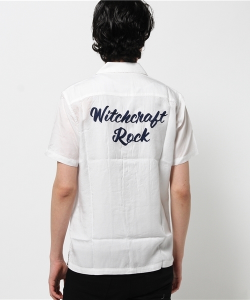 HYSTERIC GLAMOUR（ヒステリックグラマー）の「WITCHCRAFT ROCK刺繍 ボーリングSH（シャツ/ブラウス・メンズ・ホワイト/レッド系その他/ブラック・MEDIUM/LARGE/SMALL）」の20枚目の写真
