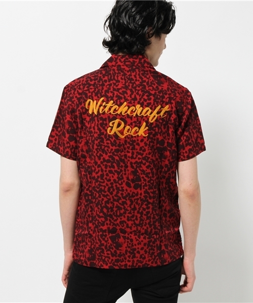 HYSTERIC GLAMOUR（ヒステリックグラマー）の「WITCHCRAFT ROCK刺繍 ボーリングSH（シャツ/ブラウス・メンズ・ホワイト/レッド系その他/ブラック・MEDIUM/LARGE/SMALL）」の10枚目の写真