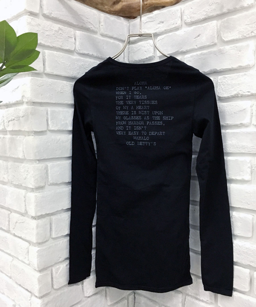 OLD BETTY'S(オールドベティーズ)の「ALOHA Bare Jersey Pocket T-shirts/ベアジャージーポケットTシャツ(Tシャツ/カットソー・レディース・杢グレー/ターコイズブルー/チャコール/ホワイト/ライトグレー/ブラウン/ベビーピンク/ダークブラウン/レッド系その他2/ブラック/ブルーグレー/サックスブルー/ブルーグリーン/グリーン/ロイヤルブルー/パープル/サーモンピンク/レッド/レッド系その他/チェリーピンク・FREE)」の3枚目の写真