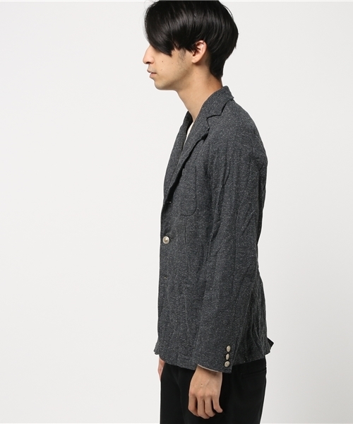 Ahe'hee（アヘヘ）の「Ahe'hee(アヘヘ)   別注ジャズネップ バーズアイ ジャケット（テーラードジャケット・メンズ・グレー/ブラック・MEDIUM/SMALL/LARGE/X-LARGE）」の4枚目の写真