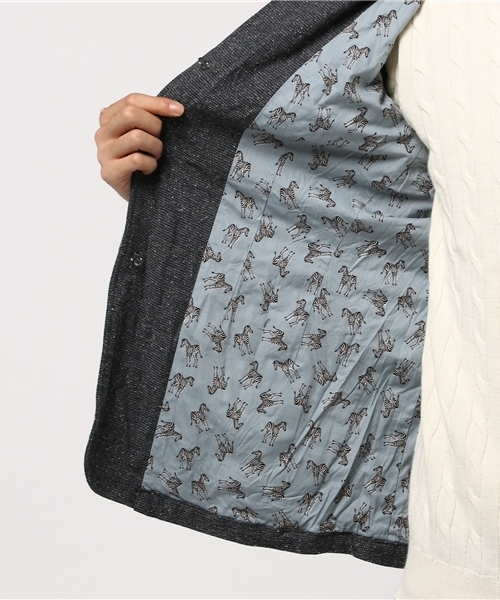 Ahe'hee（アヘヘ）の「Ahe'hee(アヘヘ)   別注ジャズネップ バーズアイ ジャケット（テーラードジャケット・メンズ・グレー/ブラック・MEDIUM/SMALL/LARGE/X-LARGE）」の10枚目の写真