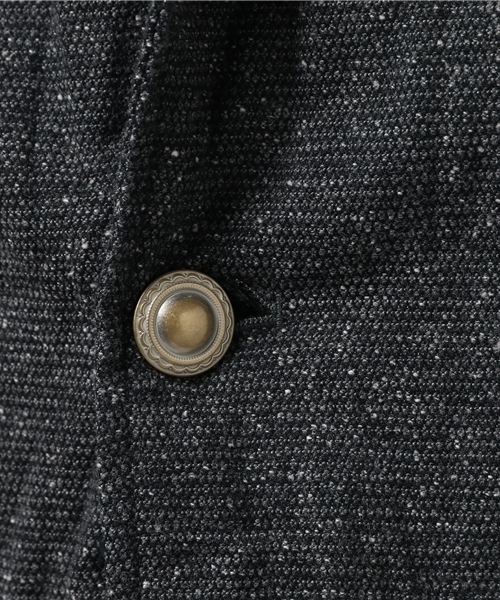 Ahe'hee（アヘヘ）の「Ahe'hee(アヘヘ)   別注ジャズネップ バーズアイ ジャケット（テーラードジャケット・メンズ・グレー/ブラック・MEDIUM/SMALL/LARGE/X-LARGE）」の11枚目の写真