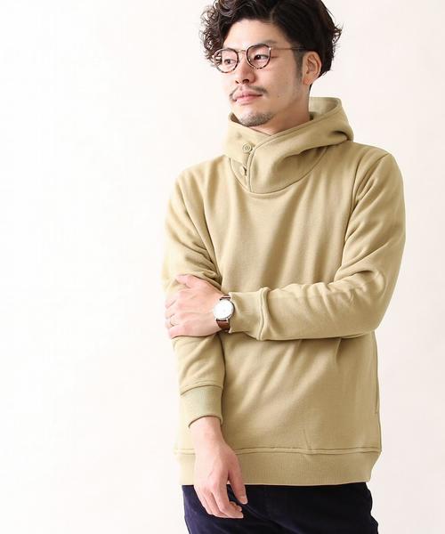 coen（コーエン）の「CVCスウェットボリュームネックパーカー（パーカー・メンズ・グレー/ベージュ/ダークグリーン/ネイビー/コバルトブルー/ダークオレンジ・LARGE/MEDIUM/SMALL/X-LARGE）」の3枚目の写真