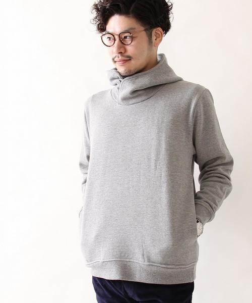 coen（コーエン）の「CVCスウェットボリュームネックパーカー（パーカー・メンズ・グレー/ベージュ/ダークグリーン/ネイビー/コバルトブルー/ダークオレンジ・LARGE/MEDIUM/SMALL/X-LARGE）」の2枚目の写真