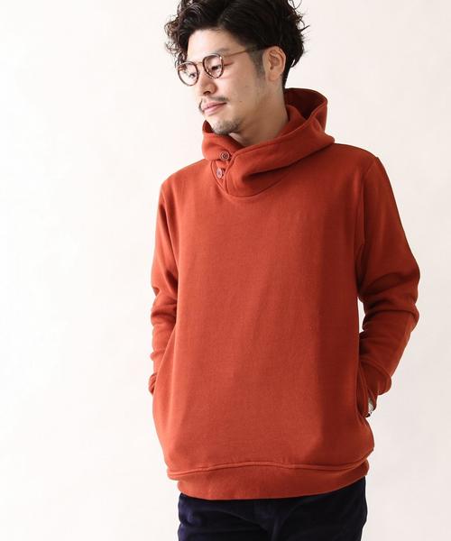 coen（コーエン）の「CVCスウェットボリュームネックパーカー（パーカー・メンズ・グレー/ベージュ/ダークグリーン/ネイビー/コバルトブルー/ダークオレンジ・LARGE/MEDIUM/SMALL/X-LARGE）」の6枚目の写真