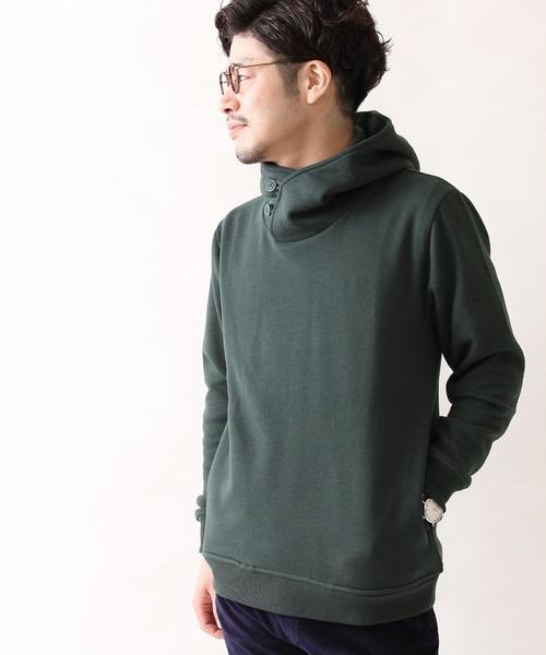 coen（コーエン）の「CVCスウェットボリュームネックパーカー（パーカー・メンズ・グレー/ベージュ/ダークグリーン/ネイビー/コバルトブルー/ダークオレンジ・LARGE/MEDIUM/SMALL/X-LARGE）」の4枚目の写真