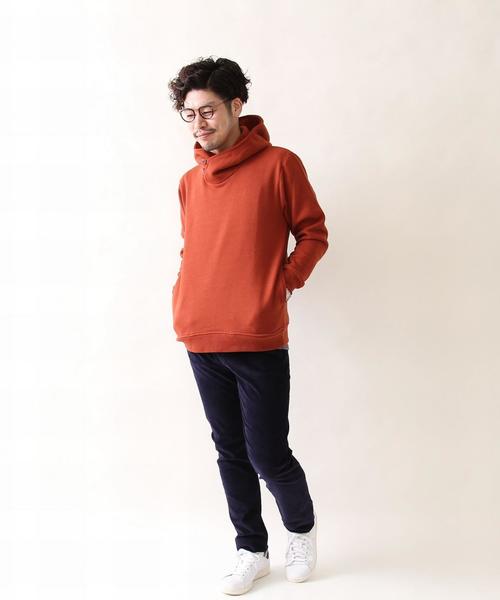 coen（コーエン）の「CVCスウェットボリュームネックパーカー（パーカー・メンズ・グレー/ベージュ/ダークグリーン/ネイビー/コバルトブルー/ダークオレンジ・LARGE/MEDIUM/SMALL/X-LARGE）」の8枚目の写真