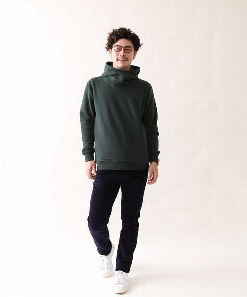 coen（コーエン）の「CVCスウェットボリュームネックパーカー（パーカー・メンズ・グレー/ベージュ/ダークグリーン/ネイビー/コバルトブルー/ダークオレンジ・LARGE/MEDIUM/SMALL/X-LARGE）」の9枚目の写真