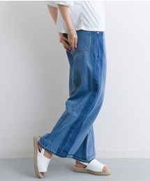 MERLOT | サイドラインデニムワイドパンツ548-6527(デニムパンツ)