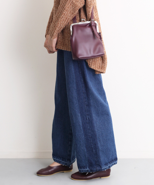 MERLOT（メルロー）の「サイドラインデニムワイドパンツ548-6527（デニムパンツ・レディース・ネイビー/ブルー・FREE）」の16枚目の写真