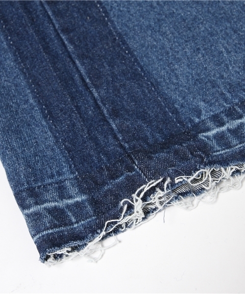 MERLOT（メルロー）の「サイドラインデニムワイドパンツ548-6527（デニムパンツ・レディース・ネイビー/ブルー・FREE）」の13枚目の写真