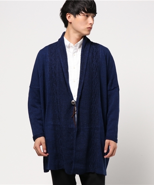 チャイハネ（チャイハネ）の「【チャイハネ】yul ミックスヤーンニットカーディガン（ユニセックス）（カーディガン/ボレロ・メンズ・ブルー/ベージュ/ブラック/カーキ/マスタード/ホワイト・FREE）」の19枚目の写真