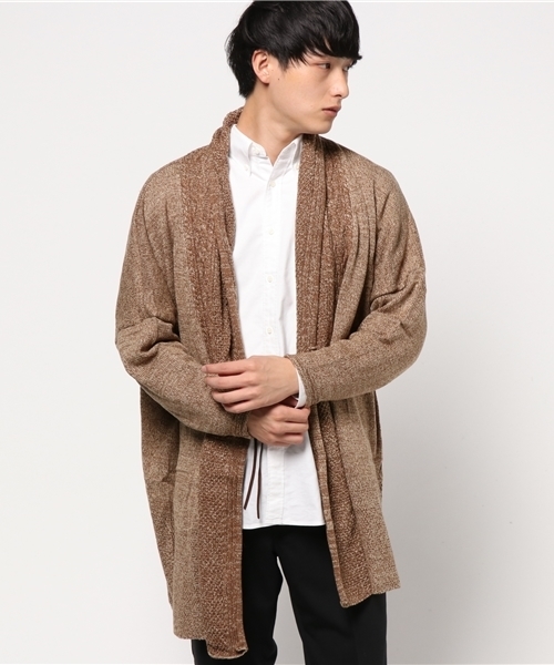 チャイハネ（チャイハネ）の「【チャイハネ】yul ミックスヤーンニットカーディガン（ユニセックス）（カーディガン/ボレロ・メンズ・ブルー/ベージュ/ブラック/カーキ/マスタード/ホワイト・FREE）」の14枚目の写真