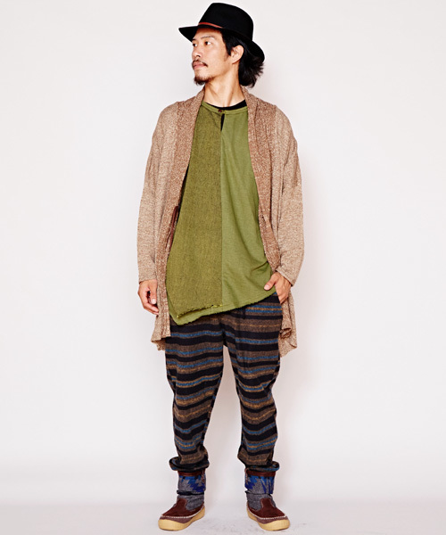 チャイハネ（チャイハネ）の「【チャイハネ】yul ミックスヤーンニットカーディガン（ユニセックス）（カーディガン/ボレロ・メンズ・ブルー/ベージュ/ブラック/カーキ/マスタード/ホワイト・FREE）」の15枚目の写真