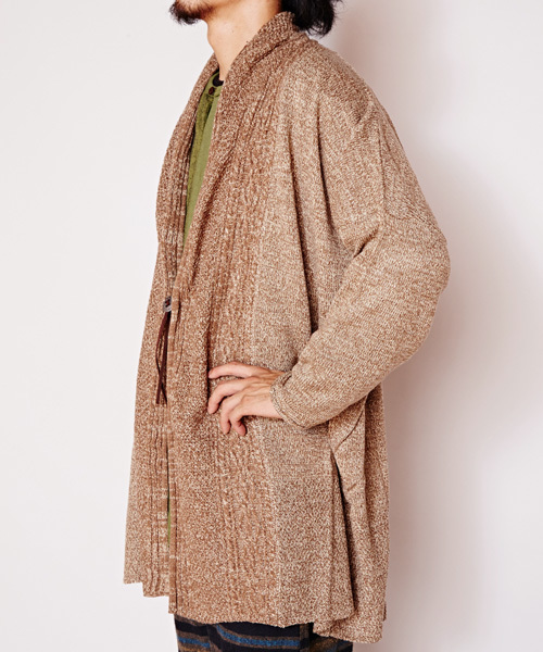 チャイハネ（チャイハネ）の「【チャイハネ】yul ミックスヤーンニットカーディガン（ユニセックス）（カーディガン/ボレロ・メンズ・ブルー/ベージュ/ブラック/カーキ/マスタード/ホワイト・FREE）」の17枚目の写真