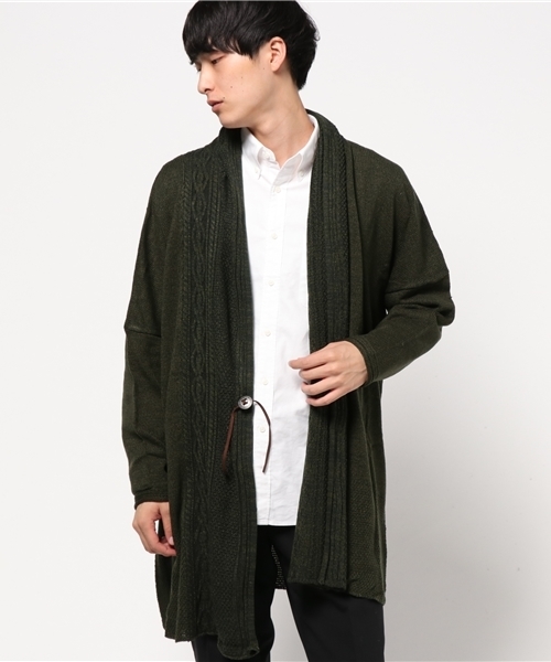 チャイハネ（チャイハネ）の「【チャイハネ】yul ミックスヤーンニットカーディガン（ユニセックス）（カーディガン/ボレロ・メンズ・ブルー/ベージュ/ブラック/カーキ/マスタード/ホワイト・FREE）」の18枚目の写真