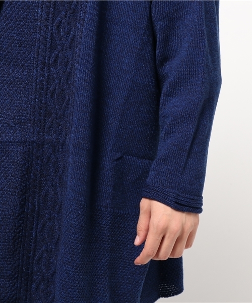 チャイハネ（チャイハネ）の「【チャイハネ】yul ミックスヤーンニットカーディガン（ユニセックス）（カーディガン/ボレロ・メンズ・ブルー/ベージュ/ブラック/カーキ/マスタード/ホワイト・FREE）」の10枚目の写真