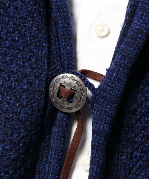 チャイハネ（チャイハネ）の「【チャイハネ】yul ミックスヤーンニットカーディガン（ユニセックス）（カーディガン/ボレロ・メンズ・ブルー/ベージュ/ブラック/カーキ/マスタード/ホワイト・FREE）」の11枚目の写真