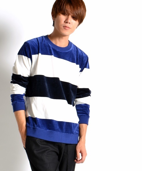 SHIPS JET BLUE（シップスジェットブルー）の「SHIPS JET BLUE: ベロアクルーネックカットソー（Tシャツ/カットソー・メンズ・ダークグレー/ネイビー/ブラック/ブルー・SMALL/MEDIUM/LARGE）」の4枚目の写真