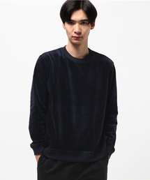 SHIPS JET BLUE | SHIPS JET BLUE: ベロアクルーネックカットソー(Tシャツ/カットソー)