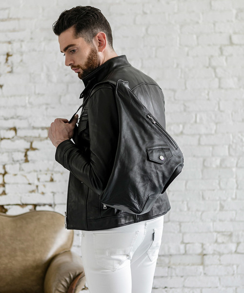 Buffalo Bobs(バッファローボブズ)の「TOMMY(トミー) ヘビーシープレザー 2WAY ワンショルダーバッグ(ショルダーバッグ・メンズ・ブラック・FREE)」の12枚目の写真