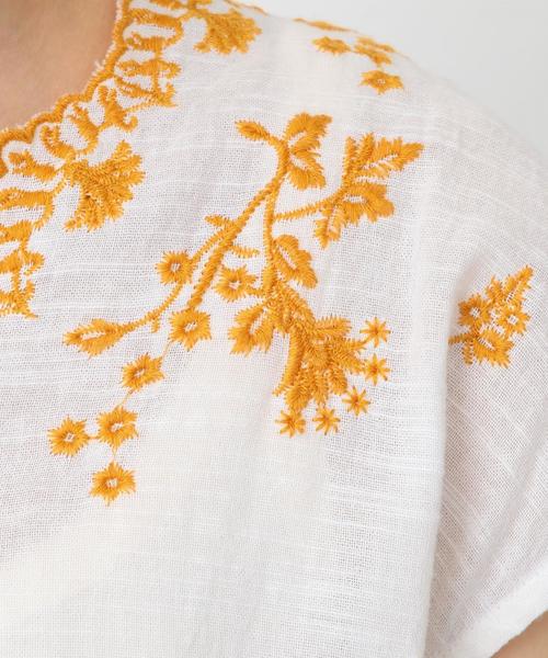 Another Edition(アナザーエディション)の「スラブ刺繍プルオーバー ◆(シャツ/ブラウス・レディース・ホワイト/ライム/レッド・フリー)」の8枚目の写真