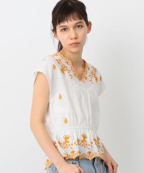 Another Edition(アナザーエディション)の「スラブ刺繍プルオーバー ◆(シャツ/ブラウス・レディース・ホワイト/ライム/レッド・フリー)」の18枚目の写真