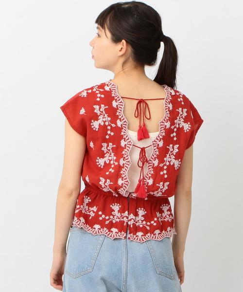 Another Edition(アナザーエディション)の「スラブ刺繍プルオーバー ◆(シャツ/ブラウス・レディース・ホワイト/ライム/レッド・フリー)」の19枚目の写真