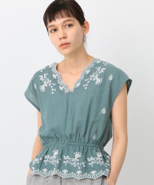 Another Edition(アナザーエディション)の「スラブ刺繍プルオーバー ◆(シャツ/ブラウス・レディース・ホワイト/ライム/レッド・フリー)」の13枚目の写真