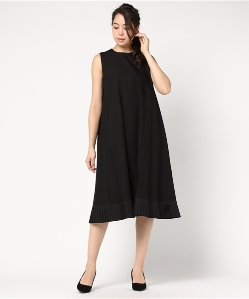 Mizuiroind ミズイロインド の ノースリーブフレアプリーツヘムワンピース ワンピース Wear