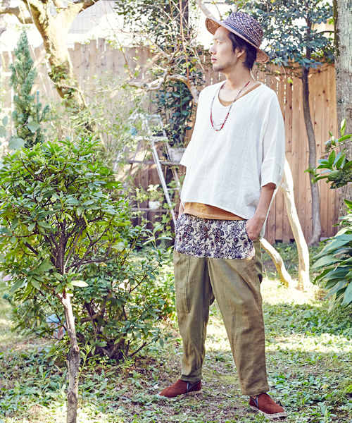 チャイハネ(チャイハネ)の「【チャイハネ】シンプルレイヤードトップス MEN'Sサイズ(その他トップス・メンズ・ネイビー/ベージュ/カーキ/ホワイト/ダークブルー/モカ/グリーン/ブラック/イエロー系その他/オレンジ・FREE)」の13枚目の写真