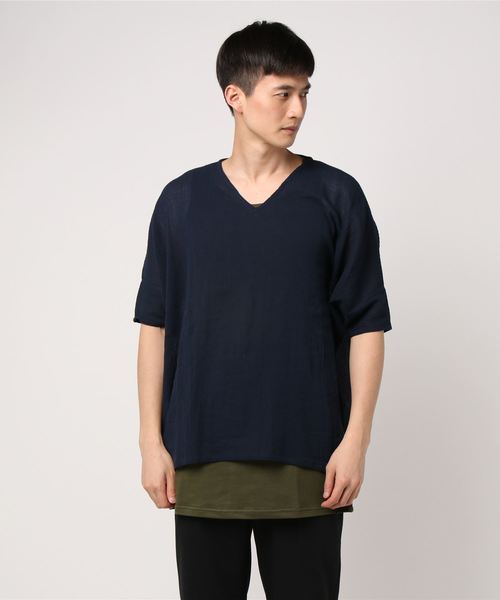 チャイハネ(チャイハネ)の「【チャイハネ】シンプルレイヤードトップス MEN'Sサイズ(その他トップス・メンズ・ネイビー/ベージュ/カーキ/ホワイト/ダークブルー/モカ/グリーン/ブラック/イエロー系その他/オレンジ・FREE)」の8枚目の写真