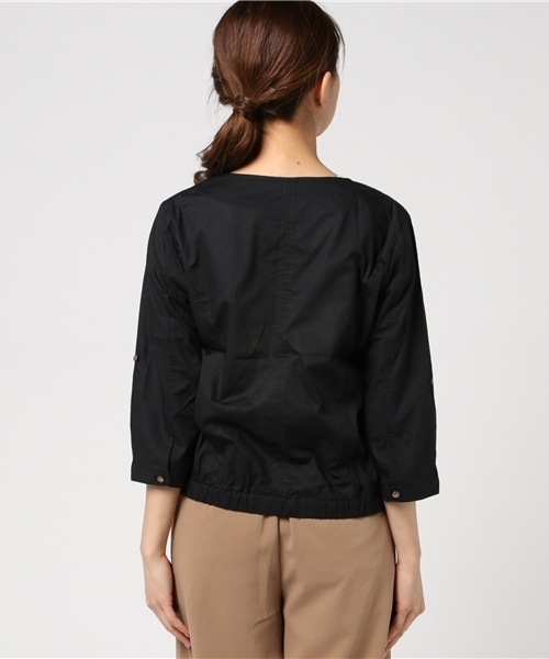 Honeys(ハニーズ)の「Vネックブルゾン(ブルゾン・レディース・ブラック/カーキ/ピンク/ネイビー/ベージュ・L/M)」の8枚目の写真