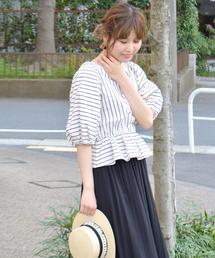 Khaju | Khaju:2WAYストライプカシュクールブラウス③◇(シャツ/ブラウス)