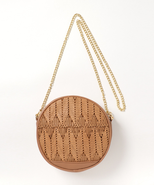 PLAIN CLOTHING（プレーンクロージング）の「ラウンドショルダーバッグ【PLAIN CLOTHING】（ショルダーバッグ・レディース・ブラック/ベージュ・FREE）」の14枚目の写真