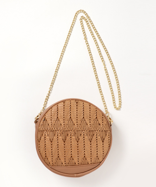 PLAIN CLOTHING（プレーンクロージング）の「ラウンドショルダーバッグ【PLAIN CLOTHING】（ショルダーバッグ・レディース・ブラック/ベージュ・FREE）」の10枚目の写真