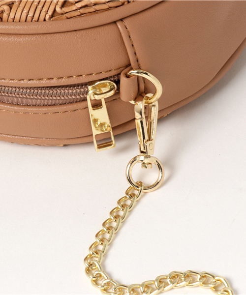 PLAIN CLOTHING（プレーンクロージング）の「ラウンドショルダーバッグ【PLAIN CLOTHING】（ショルダーバッグ・レディース・ブラック/ベージュ・FREE）」の12枚目の写真