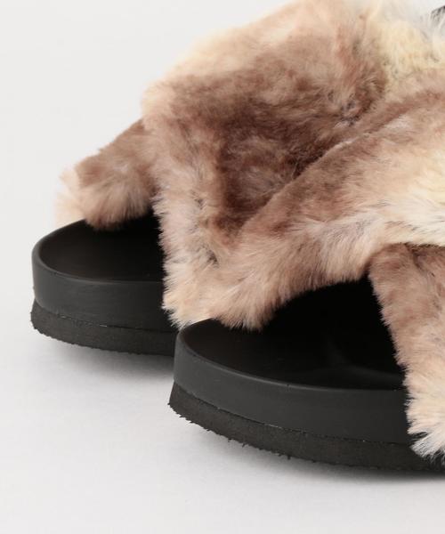 coen（コーエン）の「フェイクファークロスサンダル（サンダル・レディース・グレー/ブラウン・LARGE/MEDIUM/SMALL）」の8枚目の写真