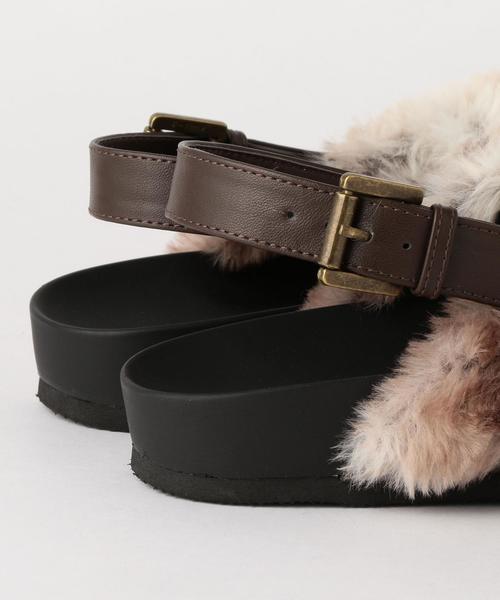 coen（コーエン）の「フェイクファークロスサンダル（サンダル・レディース・グレー/ブラウン・LARGE/MEDIUM/SMALL）」の9枚目の写真