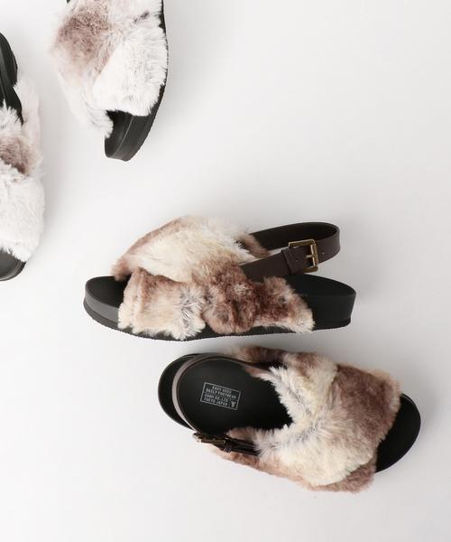 coen（コーエン）の「フェイクファークロスサンダル（サンダル・レディース・グレー/ブラウン・LARGE/MEDIUM/SMALL）」の10枚目の写真