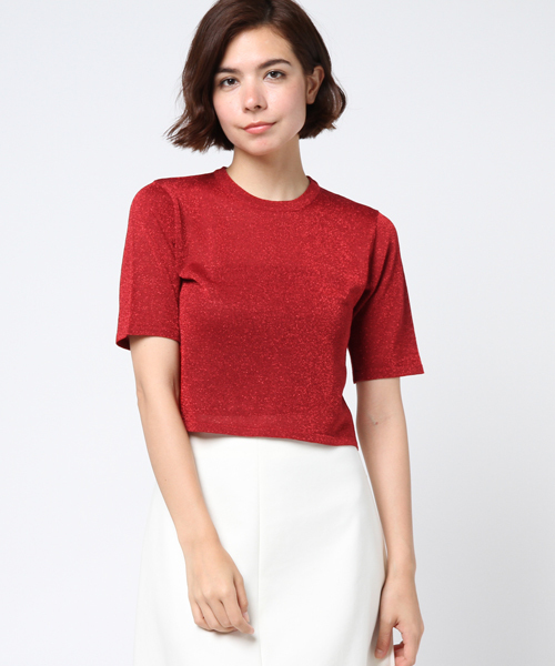 WEGO（ウィゴー）の「WEGO/ラメニットハイネックカットソー（Tシャツ/カットソー・レディース・イエロー/レッド/ピンク/ブラック・FREE）」の14枚目の写真