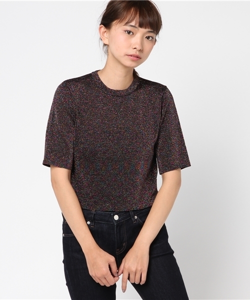 WEGO（ウィゴー）の「WEGO/ラメニットハイネックカットソー（Tシャツ/カットソー・レディース・イエロー/レッド/ピンク/ブラック・FREE）」の13枚目の写真