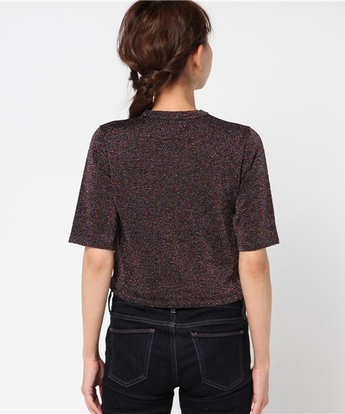 WEGO（ウィゴー）の「WEGO/ラメニットハイネックカットソー（Tシャツ/カットソー・レディース・イエロー/レッド/ピンク/ブラック・FREE）」の7枚目の写真