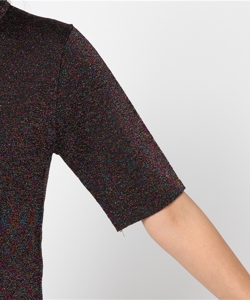 WEGO（ウィゴー）の「WEGO/ラメニットハイネックカットソー（Tシャツ/カットソー・レディース・イエロー/レッド/ピンク/ブラック・FREE）」の9枚目の写真