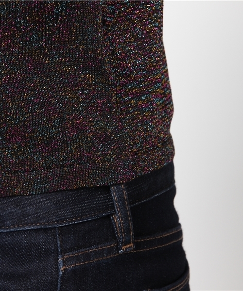 WEGO（ウィゴー）の「WEGO/ラメニットハイネックカットソー（Tシャツ/カットソー・レディース・イエロー/レッド/ピンク/ブラック・FREE）」の10枚目の写真