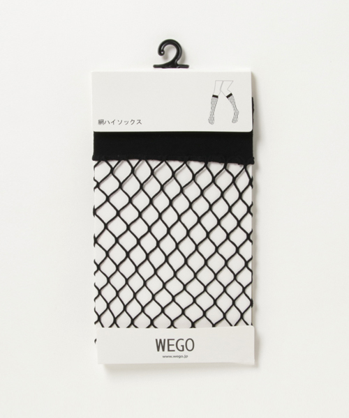 WEGO（ウィゴー）の「WEGO/ネットハイソックス（ソックス/靴下・レディース・ブラック/ホワイト・FREE）」の2枚目の写真