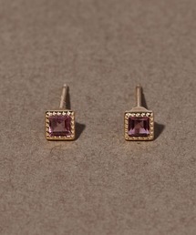JUPITER（ジュピター）の「【K10】スクエア天然石ピアス/金属アレルギー対応/ニッケルフリー<動画あり>（ピアス（両耳用））」