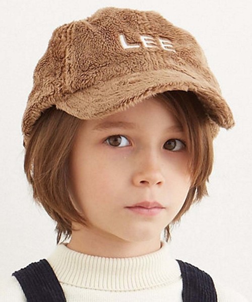 apres les cours（アプレレクール）の「LEE　ファーキャップ帽（キャップ・キッズ・ブラウン/オフホワイト・50/54/58）」の2枚目の写真