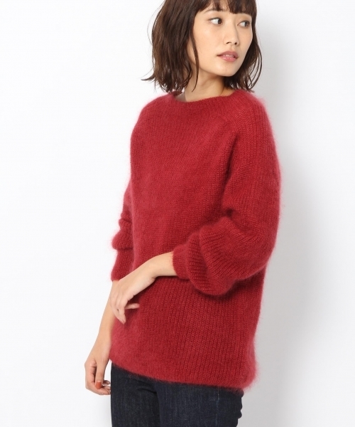 laboratory work(ラボラトリーワーク)の「【佐藤繊維】モヘヤシルクボトルネックプルオーバー【JAPAN MADE】(ニット/セーター・レディース・レッド/アイボリー/ミント/杢グレー・MEDIUM)」の4枚目の写真